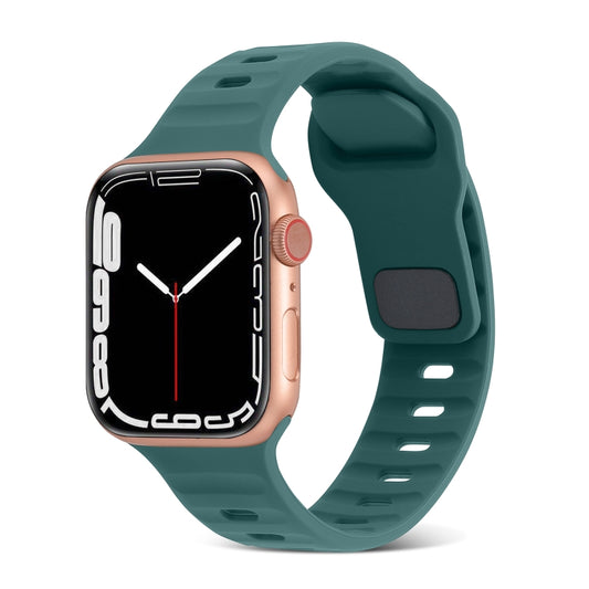 Sports Silicone Watch Band for Apple Watch Ultra 49mm&Watch Ultra 2 49mm / Series 9&8&7 45mm / SE 3&SE 2&6&SE&5&4 44mm / 3&2&1 42mm(Green) by bashfashion