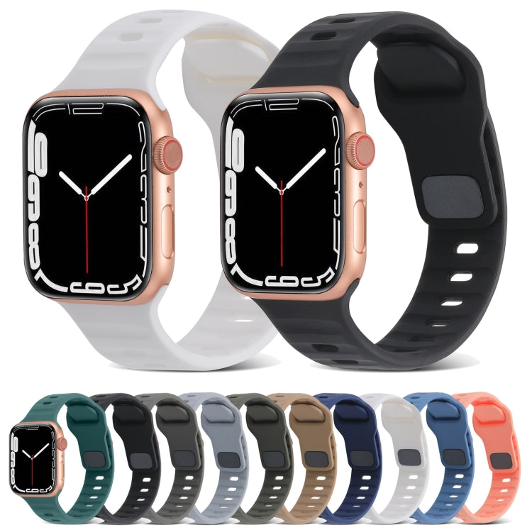 Sports Silicone Watch Band for Apple Watch Series 9&8&7 41mm / SE 3&SE 2&6&SE&5&4 40mm / 3&2&1 38mm(Blue) by bashfashion