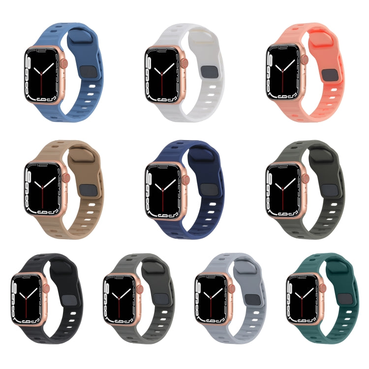 Sports Silicone Watch Band for Apple Watch Series 9&8&7 41mm / SE 3&SE 2&6&SE&5&4 40mm / 3&2&1 38mm(Blue) by bashfashion