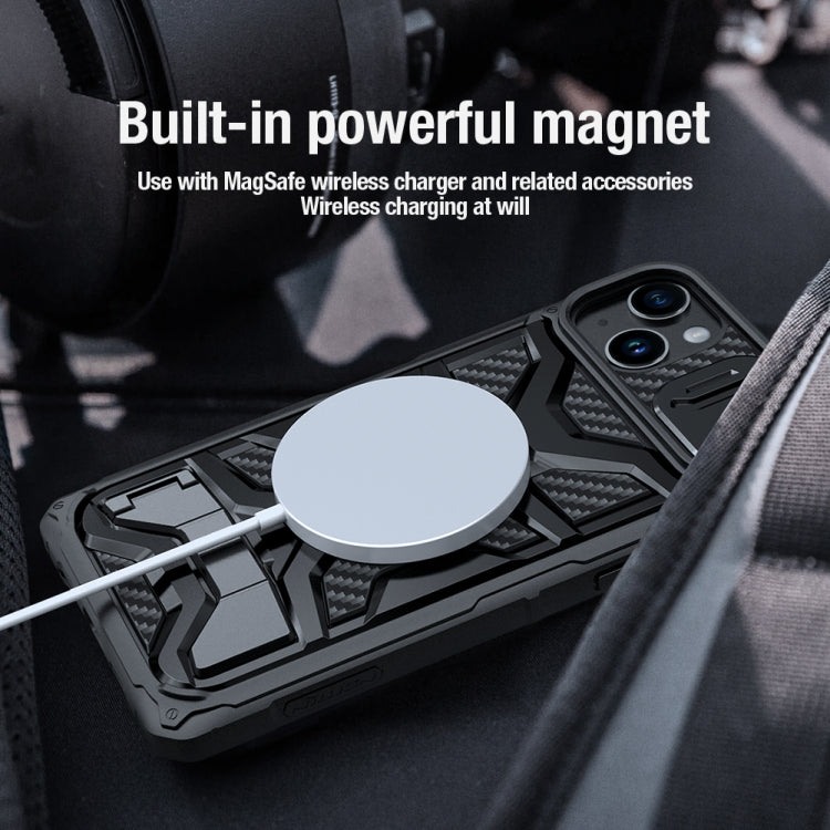 For iPhone 14 Plus NILLKIN Sliding Camera Cover Design TPU + PC Magnetic Phone Case(Black) by NILLKIN