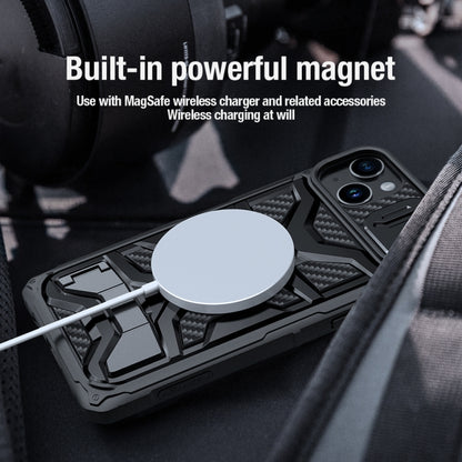 For iPhone 14 Plus NILLKIN Sliding Camera Cover Design TPU + PC Magnetic Phone Case(Black) by NILLKIN