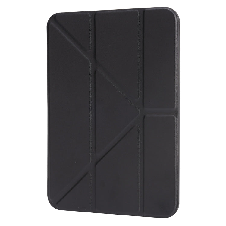 For iPad 2025 / 2022 Millet Texture PU + Silicone 3-folding Leather Tablet Case(Black) by bashfashion