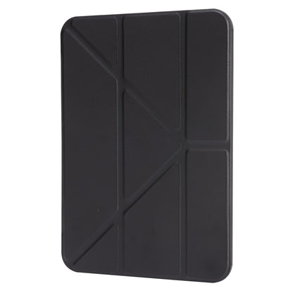 For iPad 2025 / 2022 Millet Texture PU + Silicone 3-folding Leather Tablet Case(Black) by bashfashion