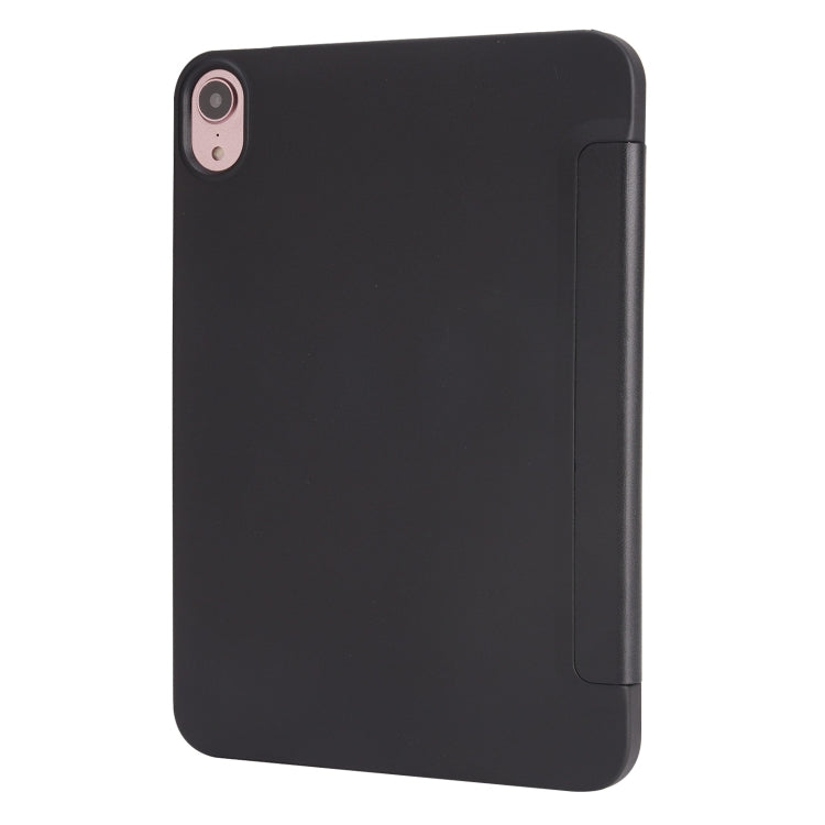 For iPad 2025 / 2022 Millet Texture PU + Silicone 3-folding Leather Tablet Case(Black) by bashfashion
