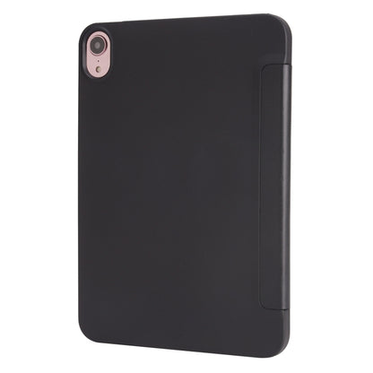 For iPad 2025 / 2022 Millet Texture PU + Silicone 3-folding Leather Tablet Case(Black) by bashfashion