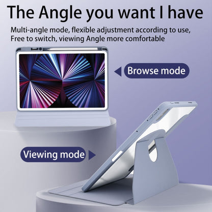 For Huawei MatePad 10.4 Acrylic 360 Degree Rotation Holder Tablet Leather Case(Purple) by bashfashion