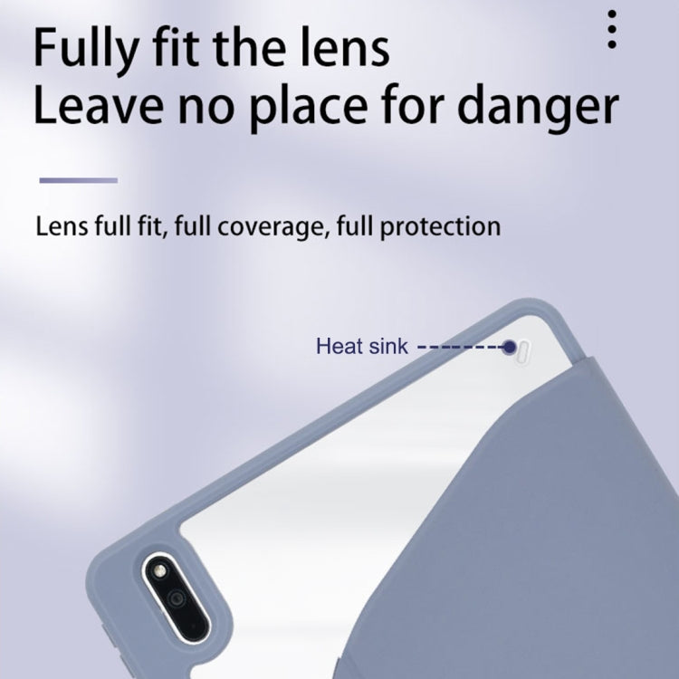 For Huawei MatePad 10.4 Acrylic 360 Degree Rotation Holder Tablet Leather Case(Purple) by bashfashion