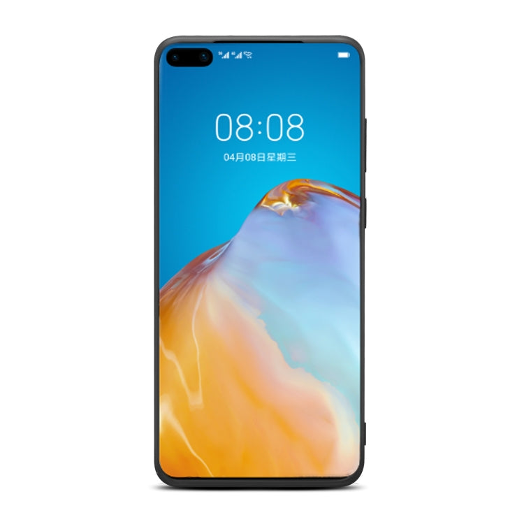 For Huawei P40 Denior DV Elastic Card PU Back Cover Phone Case(Grey) by Denior