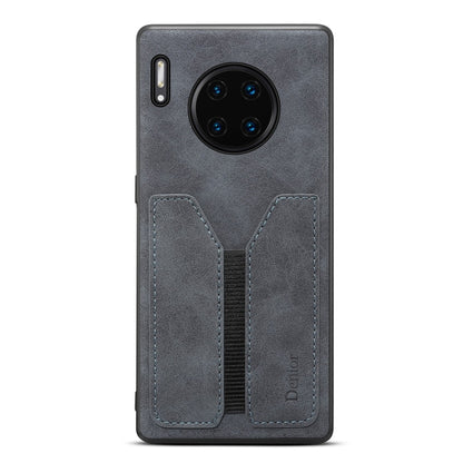 For Huawei Mate 30 Denior DV Elastic Card PU Back Cover Phone Case(Grey) by Denior