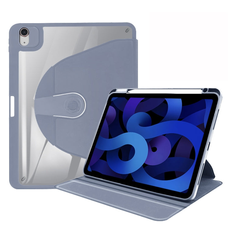 For iPad 2025 / 2022 Acrylic 360 Degree Rotation Holder Tablet Leather Case(Purple) by bashfashion