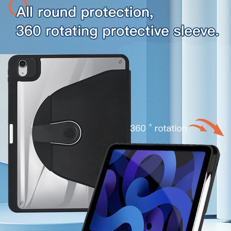 For iPad 2025 / 2022 Acrylic 360 Degree Rotation Holder Tablet Leather Case(Purple) by bashfashion