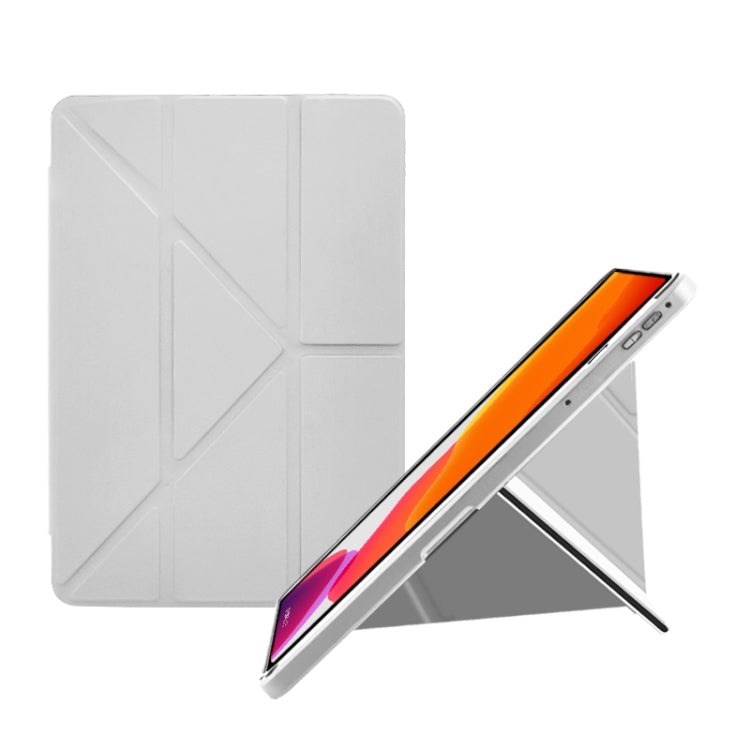 For Samsung Galaxy Tab A 8.0 T290/T295/T297 Acrylic 2 in 1 Y-fold Smart Leather Tablet Case(Grey) by bashfashion