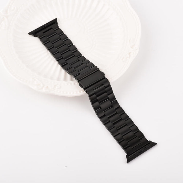 Strains Metal Watch Band For Apple Watch Ultra 49mm / Series 8&7 45mm / SE 2&6&SE&5&4 44mm / 3&2&1 42mm(Black) by bashfashion