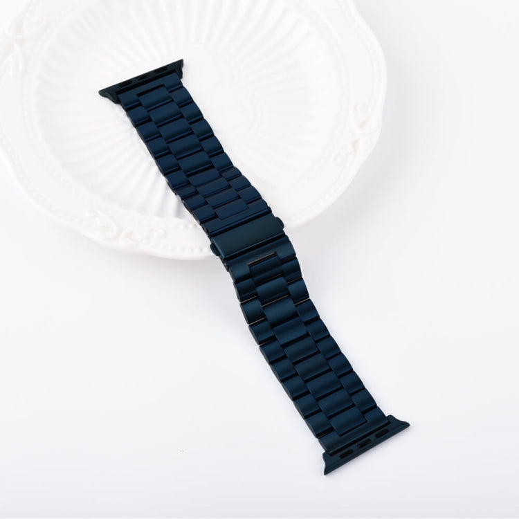 Strains Metal Watch Band For Apple Watch Ultra 49mm / Series 8&7 45mm / SE 2&6&SE&5&4 44mm / 3&2&1 42mm(Blue) by bashfashion