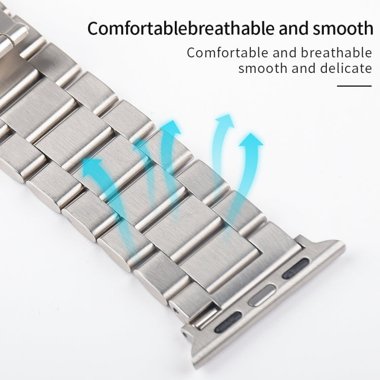 Strains Metal Watch Band For Apple Watch Ultra 49mm / Series 8&7 45mm / SE 2&6&SE&5&4 44mm / 3&2&1 42mm(Silver+Black) by bashfashion