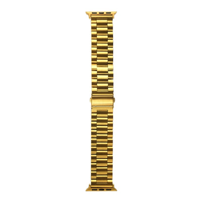Strains Metal Watch Band For Apple Watch Series 8&7 41mm / SE 2&6&SE&5&4 40mm / 3&2&1 38mm(Gold) by bashfashion