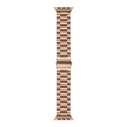 Strains Metal Watch Band For Apple Watch Series 8&7 41mm / SE 2&6&SE&5&4 40mm / 3&2&1 38mm(Rose Gold) by bashfashion