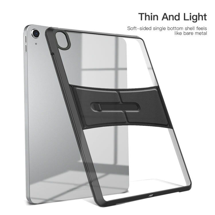 For iPad 2025 / 2022 Acrylic TPU Transparent Tablet Protective Case with Holder(Black) by bashfashion