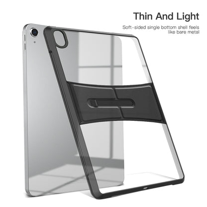 For iPad 2025 / 2022 Acrylic TPU Transparent Tablet Protective Case with Holder(Black) by bashfashion