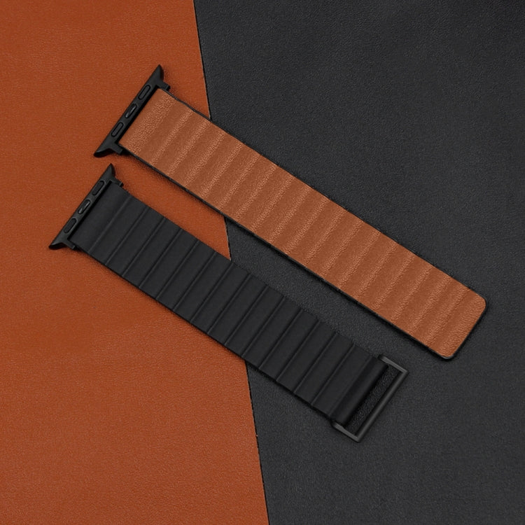 TPU Magnetic Watch Band For Apple Watch Ultra 49mm&Watch Ultra 2 49mm / Series 9&8&7 45mm / SE 3&SE 2&6&SE&5&4 44mm / 3&2&1 42mm(Black+Brown) by bashfashion