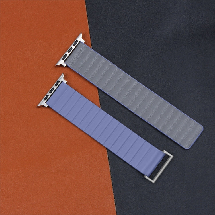 TPU Magnetic Watch Band For Apple Watch Ultra 49mm&Watch Ultra 2 49mm / Series 9&8&7 45mm / SE 3&SE 2&6&SE&5&4 44mm / 3&2&1 42mm(Lavender+Grey) by bashfashion