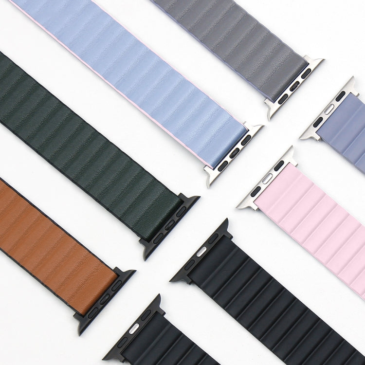 TPU Magnetic Watch Band For Apple Watch Ultra 49mm&Watch Ultra 2 49mm / Series 9&8&7 45mm / SE 3&SE 2&6&SE&5&4 44mm / 3&2&1 42mm(Lavender+Grey) by bashfashion