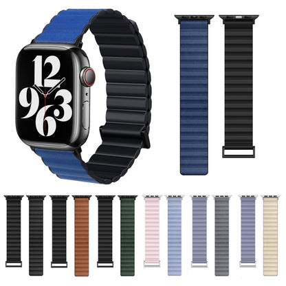 TPU Magnetic Watch Band For Apple Watch Series 9&8&7 41mm / SE 3&SE 2&6&SE&5&4 40mm / 3&2&1 38mm(Black+Brown) by bashfashion