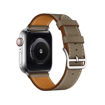 Cross Texture Breathable Watch Band For Apple Watch Ultra 49mm&Watch Ultra 2 49mm / Series 9&8&7 45mm / SE 3&SE 2&6&SE&5&4 44mm / 3&2&1 42mm(Grey Green) by bashfashion