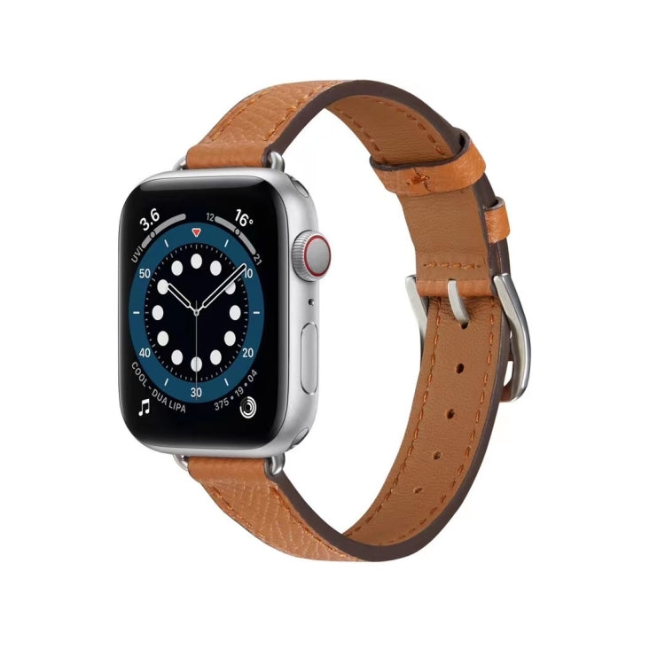 Cross Texture Breathable Watch Band For Apple Watch Series 9&8&7 41mm / SE 3&SE 2&6&SE&5&4 40mm / 3&2&1 38mm(Orange) by bashfashion