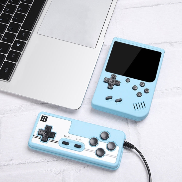 MK800 Doubles 3.0 inch Macaron Mini Handheld Game Console Built-in 800 Games(Blue) by bashfashion
