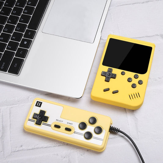 MK800 Doubles 3.0 inch Macaron Mini Handheld Game Console Built-in 800 Games(Yellow) by bashfashion
