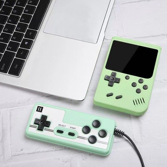 MK800 Doubles 3.0 inch Macaron Mini Handheld Game Console Built-in 800 Games(Green) by bashfashion