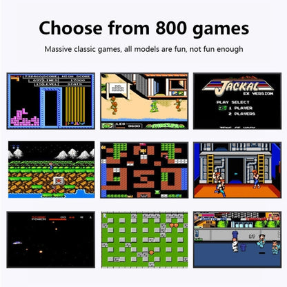 MK800 Doubles 3.0 inch Macaron Mini Handheld Game Console Built-in 800 Games(Green) by bashfashion