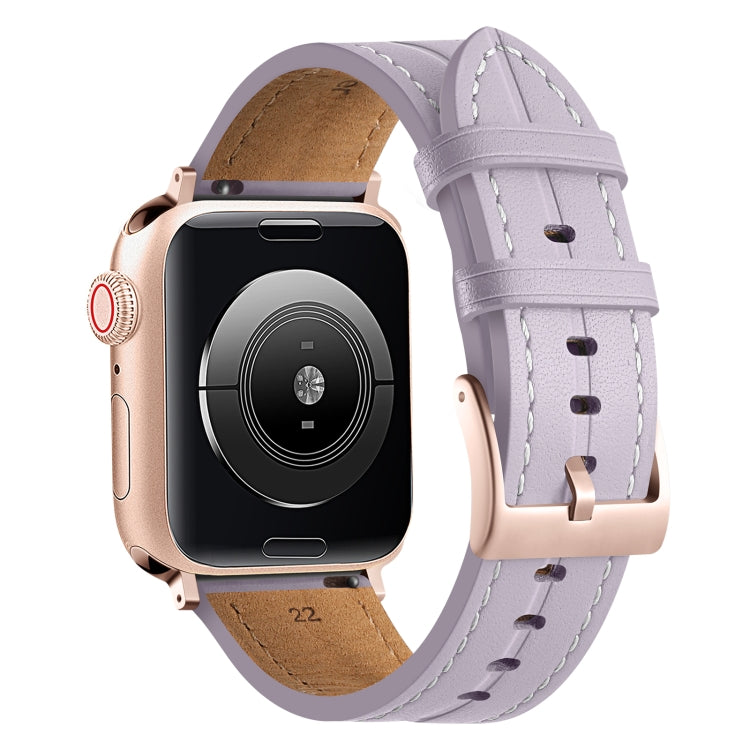 Fluted Leather Strap For Apple Watch Ultra 49mm / Series 8&7 45mm / SE 2&6&SE&5&4 44mm / 3&2&1 42mm(Purple) by bashfashion