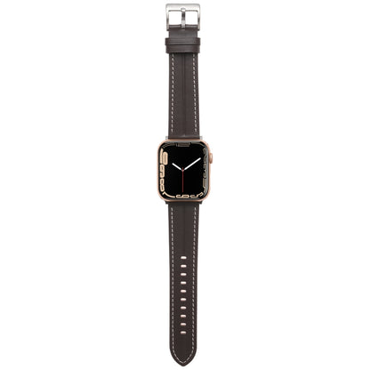 Fluted Leather Strap For Apple Watch Ultra 49mm / Series 8&7 45mm / SE 2&6&SE&5&4 44mm / 3&2&1 42mm(Coffee) by bashfashion