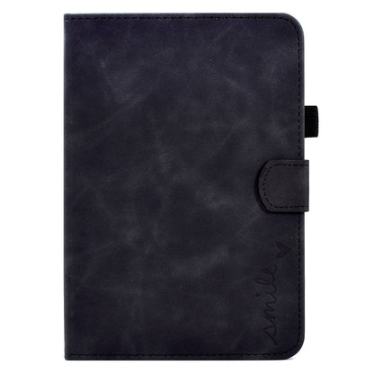 For iPad 2025 / 2022 Embossed Smile Flip Tablet Leather Smart Case(Black) by bashfashion