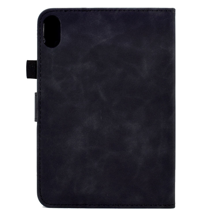 For iPad 2025 / 2022 Embossed Smile Flip Tablet Leather Smart Case(Black) by bashfashion