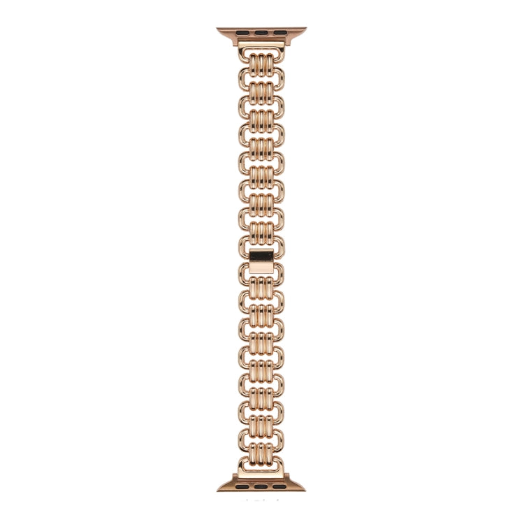 U-chain Metal Watch Band For Apple Watch Ultra 49mm&Watch Ultra 2 49mm / Series 9&8&7 45mm / SE 3&SE 2&6&SE&5&4 44mm / 3&2&1 42mm(Rose Gold) by bashfashion