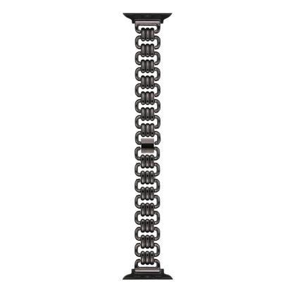 U-chain Metal Watch Band For Apple Watch Ultra 49mm&Watch Ultra 2 49mm / Series 9&8&7 45mm / SE 3&SE 2&6&SE&5&4 44mm / 3&2&1 42mm(Black) by bashfashion