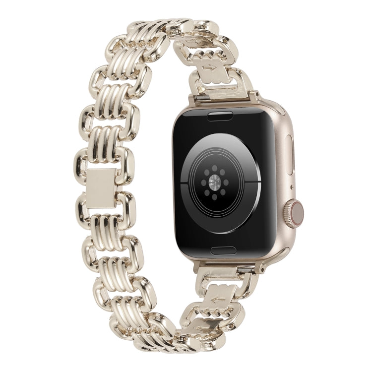 U-chain Metal Watch Band For Apple Watch Ultra 49mm&Watch Ultra 2 49mm / Series 9&8&7 45mm / SE 3&SE 2&6&SE&5&4 44mm / 3&2&1 42mm(Silver) by bashfashion