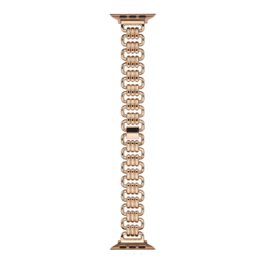 U-chain Metal Watch Band For Apple Watch Series 9&8&7 41mm / SE 3&SE 2&6&SE&5&4 40mm / 3&2&1 38mm(Rose Gold) by bashfashion