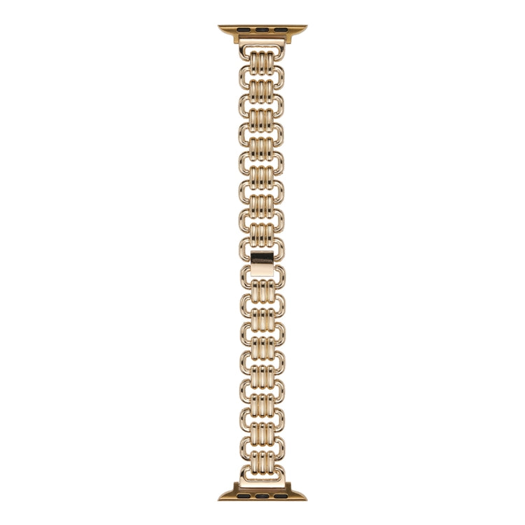 U-chain Metal Watch Band For Apple Watch Series 9&8&7 41mm / SE 3&SE 2&6&SE&5&4 40mm / 3&2&1 38mm(Gold) by bashfashion