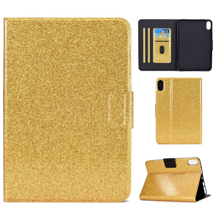 For iPad 2025 / 2022 Varnish Glitter Powder Smart Leather Tablet Case(Yellow) by bashfashion