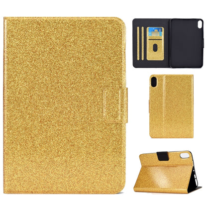 For iPad 2025 / 2022 Varnish Glitter Powder Smart Leather Tablet Case(Yellow) by bashfashion