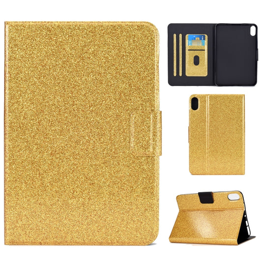 For iPad 2025 / 2022 Varnish Glitter Powder Smart Leather Tablet Case(Yellow)