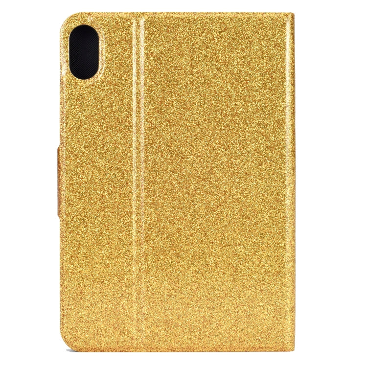 For iPad 2025 / 2022 Varnish Glitter Powder Smart Leather Tablet Case(Yellow) by bashfashion