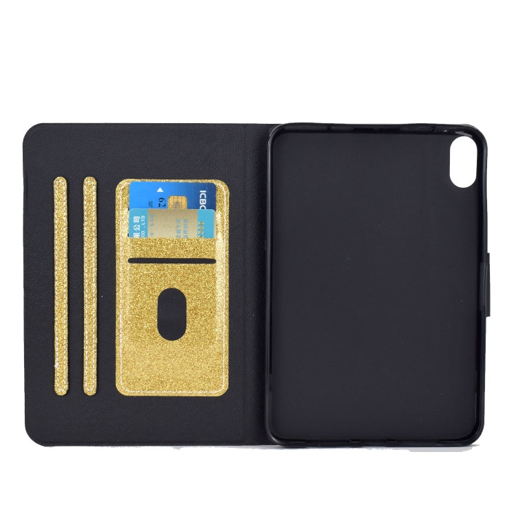For iPad 2025 / 2022 Varnish Glitter Powder Smart Leather Tablet Case(Yellow) by bashfashion