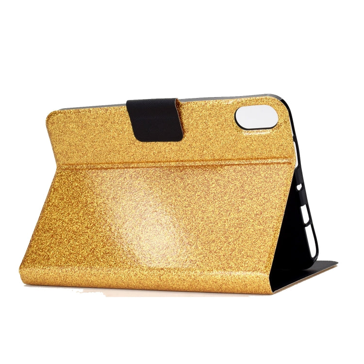 For iPad 2025 / 2022 Varnish Glitter Powder Smart Leather Tablet Case(Yellow) by bashfashion