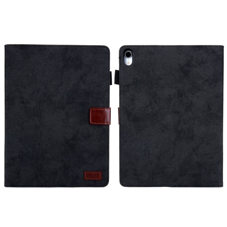 For iPad 2025 / 2022 Cloth Texture Leather Smart Tablet Case(Black) by bashfashion