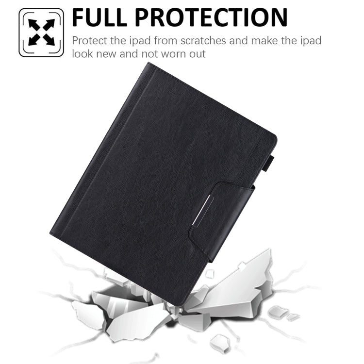 For iPad 2025 / 2022 Solid Color Metal Buckle Leather Smart Tablet Case(Black) by bashfashion